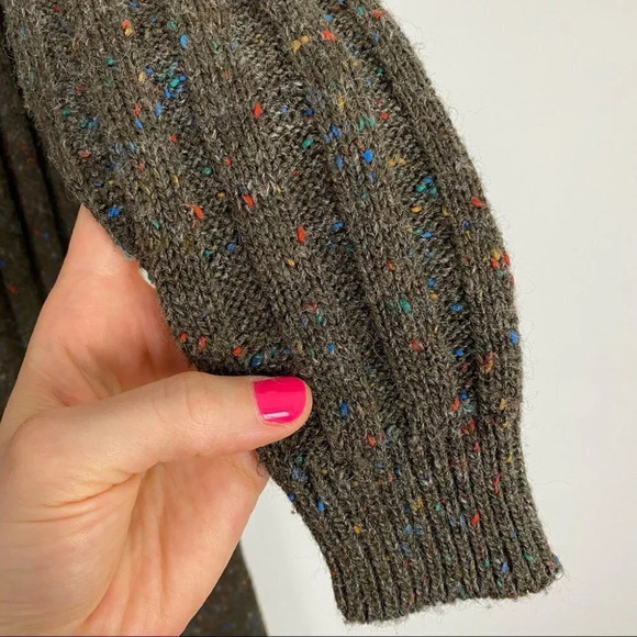 Vintage 80s Geraldine Peterson Long Cowlneck Sweater Dress Women Small Maxi Midi - Picture 7 of 11